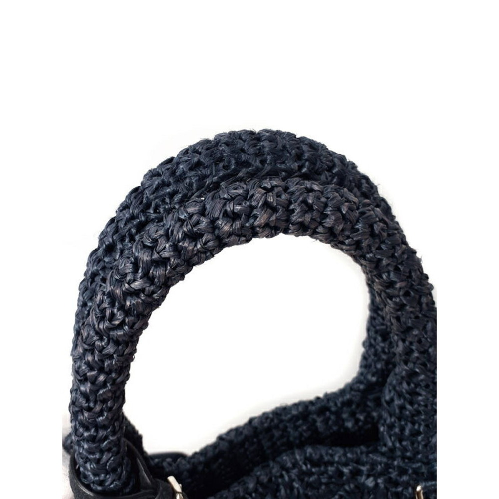 Prada Bag Crochet Shoulder Net Tote Raffia - Picture 4 of 9